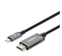 Manhattan Cavo adattatore video 153591 USB-C a HDMI tipo A 4K@60Hz 1 m Nero/Grigio
