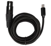 Cavo Adattatore USB-C a XLR Femmina, Convertitore Audio per Microfono, Intrecciato in Nylon, Compatibile con Smartphone, 2 Metri