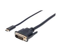 Manhattan 152457 cavo e adattatore video 2 m USB tipo-C DVI Nero