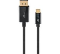 goobay Cavo USB C a DisplayPort - Connettori placcati in oro, risoluzioni Ultra HD fino a 4 K @ 60 Hz tipo C Thunderbolt 3/4 su DP compatibile con Mac Book, iPhone, Surface / 1 m / 75704