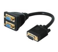 Cavo adattatore VGA Y, 2x 15Pol HD D-SUB Schess / 15Pol HD D-Sub Connettore per collegare 2 monitor o proiettori con ingresso V NEW