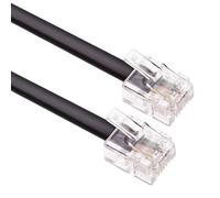 Keple CAVO ADSL 3 metri Telefono Estensione Spina Internet ad Alta Velocità Telecom a Banda Larga Maschio a Maschio Router e Modem a RJ11 Presa Telefonica, Microfiltro, Filo di Rete Fissa (Nero)