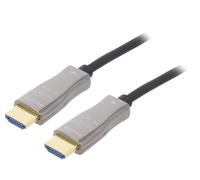 Cavo AK-330125-100-S HDCP 1.4, HDCP 2.2, HDMI 2.0, ottico 10 m nero DIGITUS