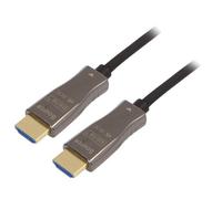 Cavo AK-330125-150-S HDCP 1.4, HDCP 2.2, HDMI 2.0, ottico 15 m nero DIGITUS