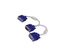 Cavo AK-AD-20 D-SUB 15pin HD maschio,D-Sub 15pin HD femmina x2 bianco AKYGA