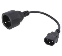 Cavo AK-PC-10A CEE 7/3 (F) femmina IEC C14 maschio 015m nero PVC AKYGA