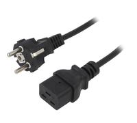 Cavo AK-UP-01 CEE 7/7 (E/F) maschio, IEC C19 femmina 1,8 m nero AKYGA