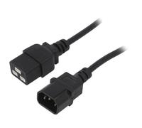 Cavo AK-UP-02 IEC C19 femmina, IEC C14 maschio 1,8 m nero PVC AKYGA