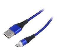 AKYGA Cavo USB USB-A, connettore USB Micro B, 1,0 m, blu AK-USB-47