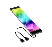 Cavo al neon per computer, 5 V, a 3 pin, in silicone, con effetti di illuminazione personalizzati, nessun rischio di crepe (nero)