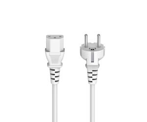 Cavo. alim. pr app. frds, 3 pin av. f. contatto maschio prot., 5m, blc