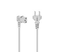 Cavo. alim. pr app. freddo, cdé 90°, 3 brecce, f. ctact prot., 5 m, blc