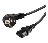 Cavo aliment.Vivanco Schuko/IEC 3 poli 1,8m nero