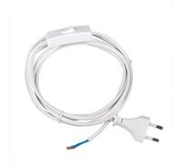 Cavo alimentazione 2m con interruttore e spina - Bianco Colore Bianco