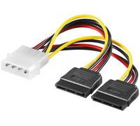 Cavo alimentazione a Y SATA per 2 HDD 15 cm Molex 4-pin a 2x SATA 15-pin - Manhattan ICOC SATA-516