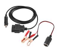 cavo alimentazione booster a presa obd + Connettore OBD2 Memory Saver, OBD II Veicolo ECU Emergenza 12V Cavo di Alimentazione Memory Saver con Due Clip a Coccodrillo