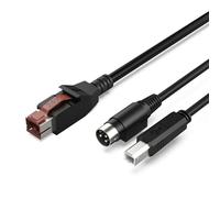 Cavo Alimentazione Da 24 V USB a 3 Pin USB 2.0 B Maschio Per Scansione Stampante Codici a Barre Dispositivi Accessori Cavo Alimentazione Della Stampante