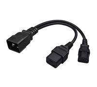 Cavo alimentazione da C20 a C13+C19, cavo sdoppiatore a Y | Cavo adattatore prolunga convertitore alimentazione IEC 320 C20 maschio a C13 + C19 femmina per stampante