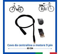 Cavo alimentazione da centralina a motore per Ebike bici elettrica 9 pin 85 cm