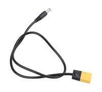 Cavo Alimentazione per xt60 Maschio a DC5525 per Saldatore Cavo | Silicone alta per temp, connettori dorati, lunghezza 50cm, nero/giallo, per saldatori portatili