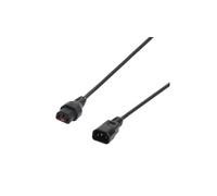 Cavo di alimentazione IEC C14/IEC C13 dritto M/F 5m nero con blocco IEC LOCK