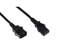 Link LKIEC100 - Cavo di prolunga Alimentazione H05VV-F (10 m, Nero) - Connettori IEC C13 Femmina e C14 Maschio Dritti - Sezione conduttori 0,75 mm², Certificazione VDE, 250 V 10 A