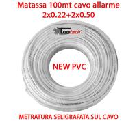 Cavo Allarme CCA Schermato 2 x 0.22 + 2 x 0.50 100mt. TR-20632, Trustech