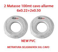 Cavo Allarme CCA Schermato 2x0,50 + 6x0,22 100mt. TR-20639, Trustech