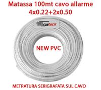 Cavo Allarme CCA Schermato 4 x 0.22 + 2 x 0.50 100mt. TR-20636, Trustech
