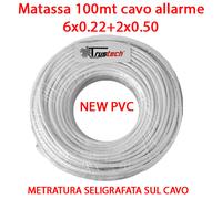 Cavo Allarme matasse 100mt CCA Schermato 2x0,50+2x0,22/ 4x0,22 / 6x0,22 trustech