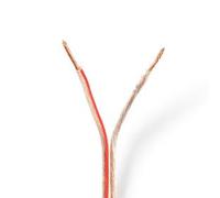 Nedis Cavo per Altoparlante | 2x 0.75 mm² | CCA | Tondo | PVC | Confezionamento 15.0 m Trasparente