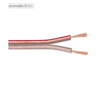 Cavo Altoparlante 2x0,75 mm² Rame OFC 25mt Stereo Trasparente Hi-Fi