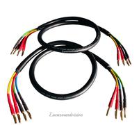 Cavo altoparlante bifilare Van Damme serie nera 4x coppia terminata da 2,5 mm