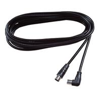 Poly Pool PP0622S PP0622.1S Cavo Coassiale TV-Antenna, Assiale e Spina 90° Ø Maschio Diametro 9,5 mm, 5 Metri, Nero, Plastica