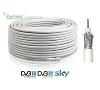 CAVO ANTENNA COASSIALE 5 MM PER TERRESTRE E SAT. PVC BIANCO BOBINA 100MT