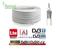 CAVO ANTENNA COASSIALE 6,8MM PER TV TERRESTRE E SAT. PVC BIANCO 200MT CLASSE A