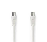 CAVO ANTENNA NEDIS CSGP40200WT20 DOPPIA SCHERMATURA MASCHIO/MASCHIO BIANCO LUNGHEZZA 2 METRI