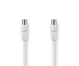 CAVO ANTENNA NEDIS CSGP40200WT20 DOPPIA SCHERMATURA MASCHIO/MASCHIO BIANCO LUNGHEZZA 2 METRI