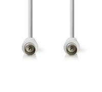 CAVO ANTENNA NEDIS CSGP40200WT50 DOPPIA SCHERMATURA MASCHIO/MASCHIO BIANCO LUNGHEZZA 5.0 METRI