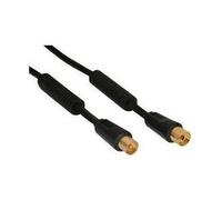 Cavo antenna Premium - 2x schermato - con filtro - 85 dB - nero - 10 m