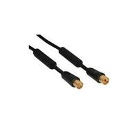 Cavo antenna Premium - 2x schermato - con filtro - 85 dB - nero - 3 m