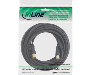 Cavo antenna Premium - 2x schermato - con filtro - 85 dB - nero - 3 m NEW