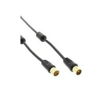 Cavo antenna Premium - 2x schermato - con filtro - 85 dB - nero - 7 m