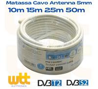 Cavo antenna tv digitale terrestre satellitare 5 mm Matassa da 10m 15m 25m 50m