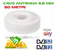 Cavo antenna tv digitale terrestre satellitare 7 mm Matassa da 50 Metri