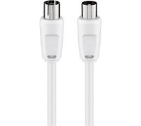 Goobay 11514 Cavo antenna (<70 dB, 75 Ohm), 2x schermato, spina coassiale nichelata alla presa coassiale, cavo coassiale adatto per TV, HDTV, radio, DVB-T2, DVB-S2, DVB-S2, DVB-C, lunghezza 10 m