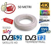 CAVO ANTENNA TV SATELLITARE TERRESTRE SKY MATASSA 50mt 5MM
