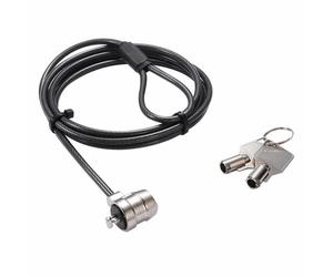 Cavo antifurto Dicota D30971 2 m 2 chiavi acciaio TPR nero/argento