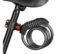 Cavo antifurto per bici con combinazione - Lucchetto a preimpostato a da 1,2 m | Snowboard | Cavo antifurto per moto | Catena di sicurezza a a 5 cifre | Allarme per passeggino