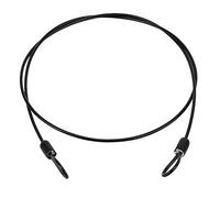 Cavo antifurto per bicicletta, mini acciaio inossidabile di alta qualità, professionale della produzione, con doppia fibbia di sicurezza, uso con lucchetto a U (nero)